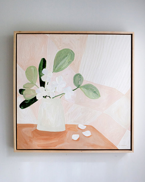Image of Spring Fling artwork with Earthy Boho Pink tones and organic still life florals